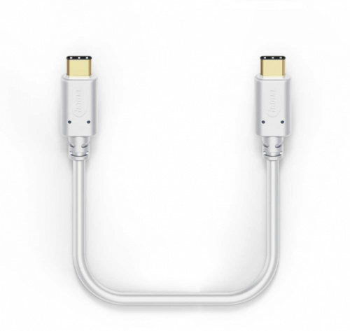Кабель Hama 183332 USB Type-C (m)-USB Type-C (m) 0.2м серебристый фото 2