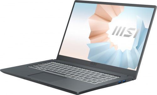 Ноутбук MSI Modern 15 A11SBU-476RU Core i7 1165G7 8Gb SSD512Gb NVIDIA GeForce MX450 2Gb 15.6" IPS FHD (1920x1080) Windows 10 Home grey WiFi BT Cam фото 3