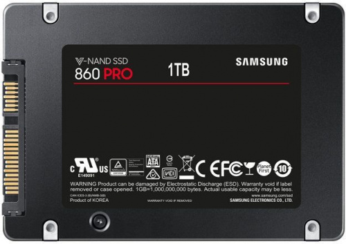 Накопитель SSD Samsung SATA III 1Tb MZ-76P1T0BW 860 Pro 2.5" фото 3