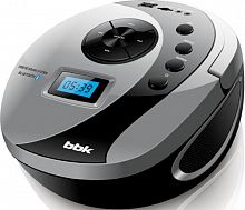 Аудиомагнитола BBK BS10BT черный/серый 4Вт/MP3/FM(dig)/USB/BT/microSD