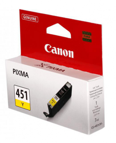 Картридж струйный Canon CLI-451Y 6526B001 желтый (329стр.) (7мл) для Canon Pixma iP7240/MG6340/MG5440 фото 2