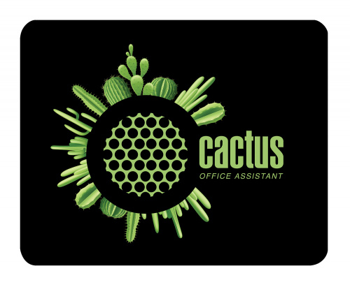Коврик для мыши Cactus Logo Cactus черный 250x200x3мм фото 2