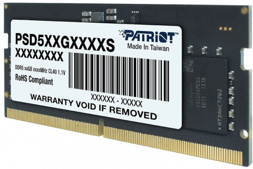 Память DDR5 32GB 4800MHz Patriot PSD532G48002S RTL PC5-38400 CL40 SO-DIMM 262-pin 1.1В dual rank Ret фото 3