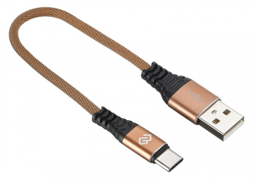 Кабель Digma USB A(m) USB Type-C (m) 0.15м коричневый фото 5