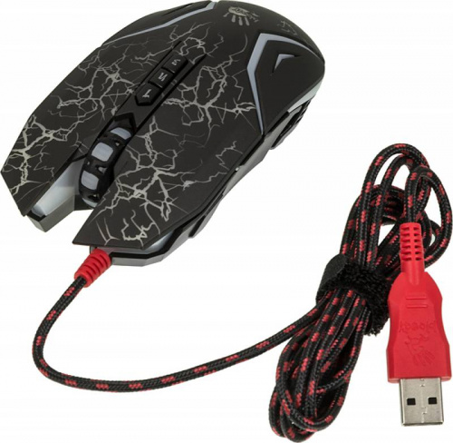 Мышь A4 Bloody N50 Neon черный оптическая (4000dpi) USB2.0 (8but)