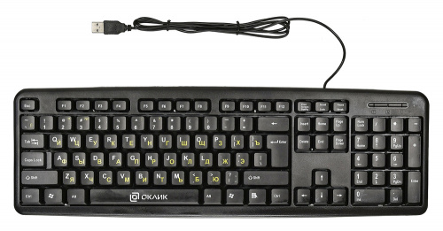 Клавиатура Оклик 130M черный USB (337077) фото 9