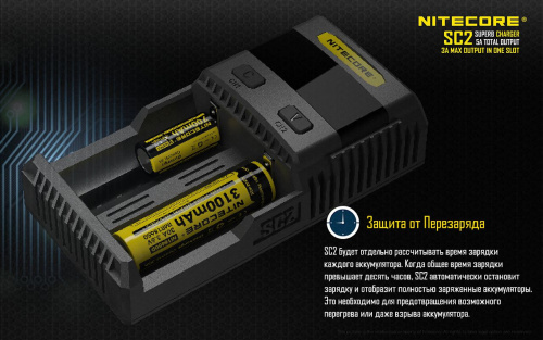 Зарядное устройство Nitecore SC2 фото 3
