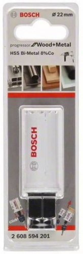 Коронка Bosch PROGRESSOR (2608594201) универсал. Д=22мм Дл=44мм (1пред.) для дрелей фото 4
