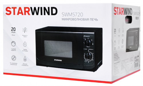 Микроволновая Печь Starwind SWM5720 20л. 700Вт черный фото 3