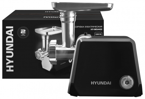 Мясорубка Hyundai HY-MG4422 1200Вт черный/серебристый фото 16