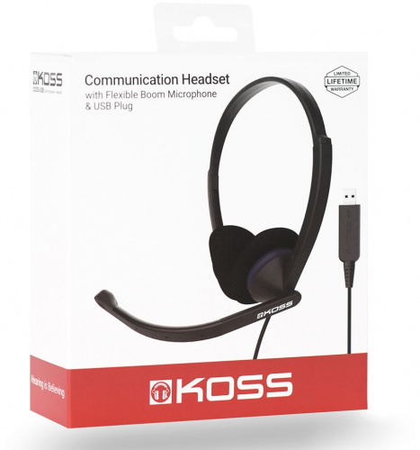 Наушники с микрофоном Koss CS200-USB черный 2.4м накладные оголовье (80000863) фото 2