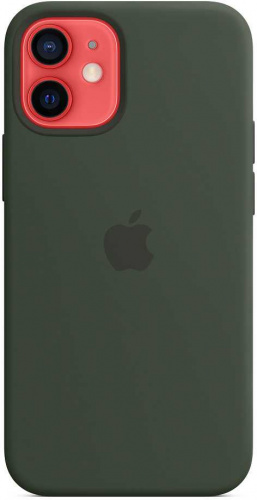 Чехол (клип-кейс) Apple для Apple iPhone 12 mini Silicone Case with MagSafe зеленый кипрский (MHKR3ZE/A) фото 3