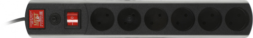 Сетевой фильтр Most LR 3м (6 розеток) черный (коробка) фото 4