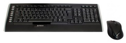 Клавиатура + мышь A4Tech 9300F клав:черный мышь:черный USB беспроводная Multimedia фото 2