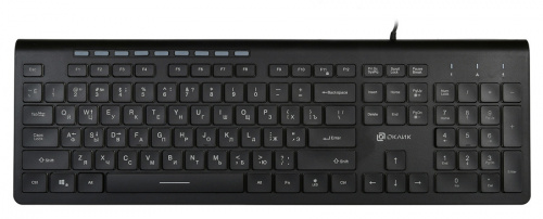 Клавиатура Оклик 490ML черный USB slim Multimedia LED фото 9
