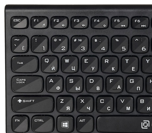 Клавиатура Оклик 590M черный USB slim Multimedia фото 8