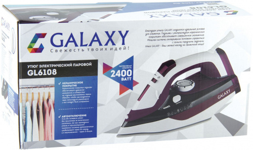 Утюг Galaxy GL 6108 2400Вт фиолетовый/белый фото 4