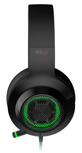 Наушники с микрофоном Edifier G4 черный/зеленый 2.5м накладные USB оголовье фото 2