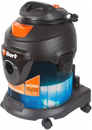 Строительный пылесос Bort BSS-1415-Aqua 1400Вт (уборка: сухая/влажная) синий фото 10