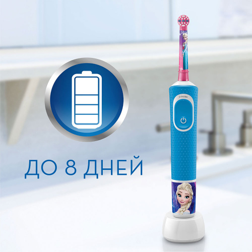 Зубная щетка электрическая Oral-B Frozen D100.413.2KX голубой фото 3