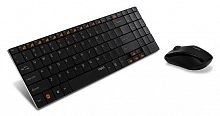 Клавиатура + мышь Rapoo 9060 клав:черный мышь:черный USB беспроводная slim Multimedia