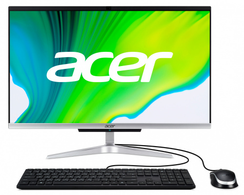 Моноблок Acer Aspire C24-960 23.8" Full HD i3 10110U (2.1)/8Gb/1Tb 5.4k/SSD128Gb/UHDG/CR/Endless/GbitEth/WiFi/BT/клавиатура/мышь/Cam/черный/серебристый 1920x1080 фото 9