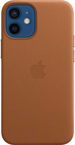Чехол (клип-кейс) Apple для Apple iPhone 12 mini Leather Case with MagSafe золотисто-коричневый (MHK93ZE/A) фото 2