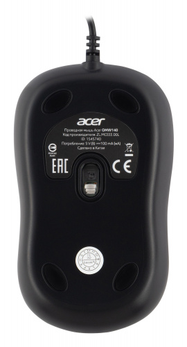 Мышь Acer OMW140 черный оптическая (1200dpi) USB (3but) фото 10