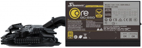 Блок питания Seasonic ATX 550W CORE GC-550 (SSR-550LC) 80+ gold (24+4+4pin) APFC 120mm fan 4xSATA фото 3