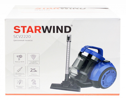 Пылесос Starwind SCV2220 2200Вт синий/черный фото 3