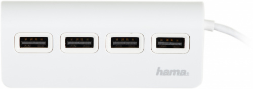Разветвитель USB 2.0 Hama H-200120 4порт. белый (00200120) фото 5