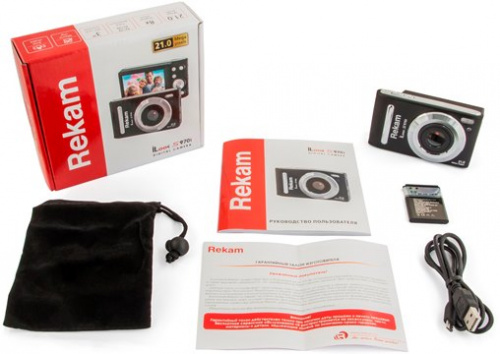 Фотоаппарат Rekam iLook S970i черный 21Mpix 3" 720p SDHC/MMC CMOS IS el/Li-Ion фото 3