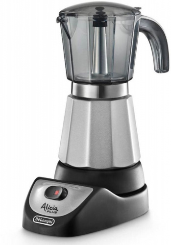 Кофеварка гейзерная Delonghi EMKM.6.B 450Вт черный/серебристый фото 2