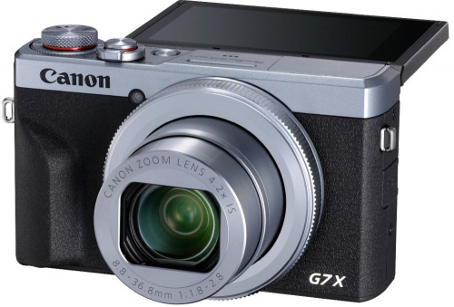 Фотоаппарат Canon PowerShot G7 X MARKIII серебристый/черный 20.1Mpix Zoom4.2x 3" 4K SDXC/SD/SDHC CMOS IS opt 5minF rotLCD TouLCD VF 4.4fr/s RAW 60fr/s HDMI/WiFi/NB-13L фото 4