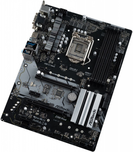 Материнская плата Asrock Z390 PRO4 Soc-1151v2 Intel Z390 4xDDR4 ATX AC`97 8ch(7.1) GbLAN RAID+VGA+DVI+HDMI фото 5