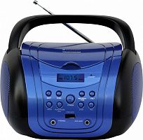 Аудиомагнитола Telefunken TF-CSRP3499B синий/черный 3Вт/CD/CDRW/MP3/FM(dig)/USB/BT