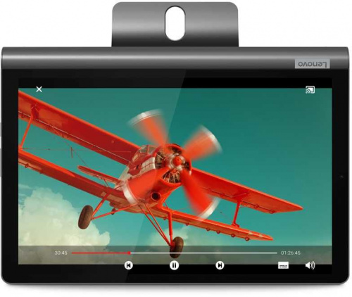 Планшет Lenovo Yoga Smart Tab YT-X705X Snapdragon 439 (2.0) 8C RAM3Gb ROM32Gb 10.1" IPS 1920x1200 3G 4G Android 9.0 темно-серый 8Mpix 5Mpix BT GPS WiFi Touch microSD 256Gb 7000mAh 10hr фото 5