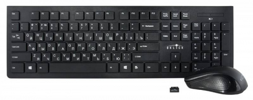 Клавиатура + мышь Оклик 250M клав:черный мышь:черный USB беспроводная slim (997834) фото 3