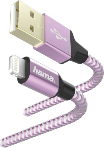 Кабель Hama 00187202 USB (m)-Lightning (m) 1.5м фиолетовый фото 3