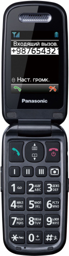 Мобильный телефон Panasonic TU456 черный раскладной 1Sim 2.4" 240x320 0.3Mpix GSM900/1800 microSDHC max32Gb фото 3