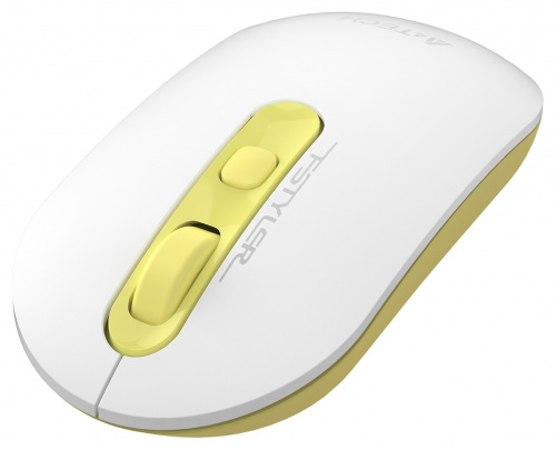 Мышь A4Tech Fstyler FG20S Daisy белый/желтый оптическая (2000dpi) silent беспроводная USB для ноутбука (4but) фото 8