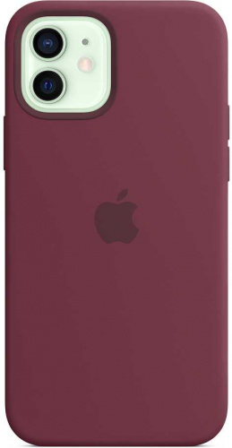 Чехол (клип-кейс) Apple для Apple iPhone 12/12 Pro Silicone Case with MagSafe сливовый (MHL23ZE/A) фото 3