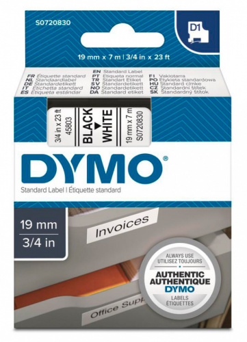 Картридж ленточный Dymo D1 S0720830 черный/белый для Dymo фото 3