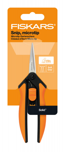 Ножницы для цветов Fiskars Solid SP13 черный/оранжевый (1051600) фото 2