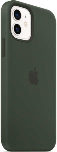Чехол (клип-кейс) Apple для Apple iPhone 12/12 Pro Silicone Case with MagSafe зеленый кипрский (MHL33ZE/A) фото 6