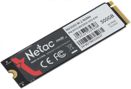 Накопитель SSD Netac PCIe 3.0 x4 500GB NT01NV3000-500-E4X NV3000 M.2 2280 фото 3