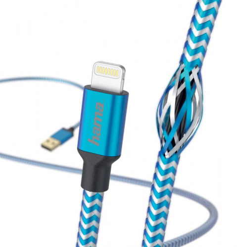 Кабель Hama 00178300 USB (m)-Lightning (m) 1.5м синий фото 2