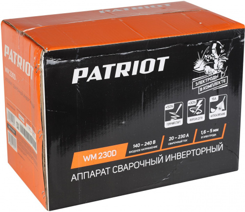 Сварочный аппарат Patriot WM230D инвертор ММА 10.7кВт фото 6