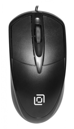 Мышь Оклик 125M черный оптическая (1200dpi) USB (3but) фото 2