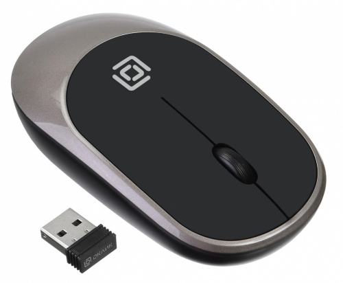Мышь Оклик 535MW черный/серый оптическая (1000dpi) беспроводная USB для ноутбука (3but) фото 8